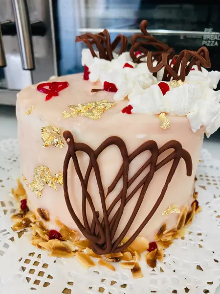 tarta de ganache de chocolate blanco